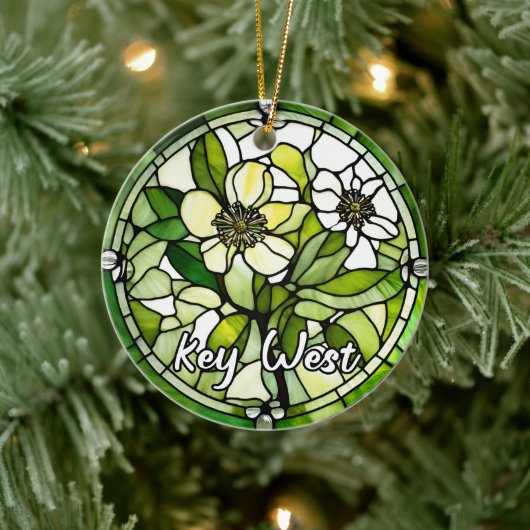 Aangepast Key West-Ornament Keramisch Ornament (Boom)