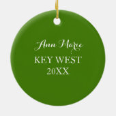 Aangepast Key West-Ornament Keramisch Ornament (Achterkant)