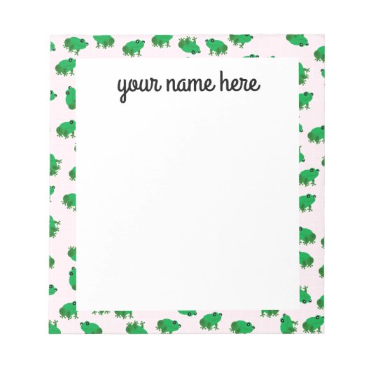 Aangepast kikkerblok notitieblok (Voorkant)