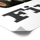 Aangepast Kind Big Red Fire Truck Poster (Hoek)