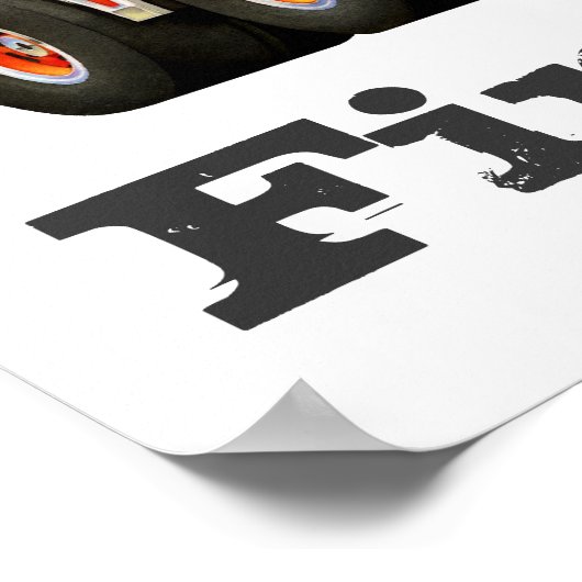 Aangepast Kind Big Red Fire Truck Poster (Hoek)