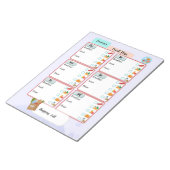 Aangepast Kind Maaltijden Plan + Voeding selectiev Notitieblok (Schuin)