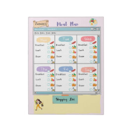 Aangepast Kind Maaltijden Plan + Voeding selectiev Notitieblok