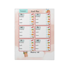 Aangepast Kind Maaltijden Plan + Voeding selectiev Notitieblok