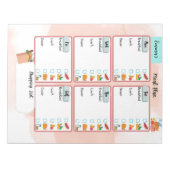 Aangepast Kind Maaltijden Plan + Voeding selectiev Notitieblok (Voorkant)