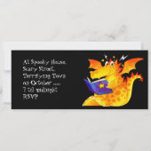 Aangepast Kinder Funny Baby Dragon Halloween Kaart (Achterkant)