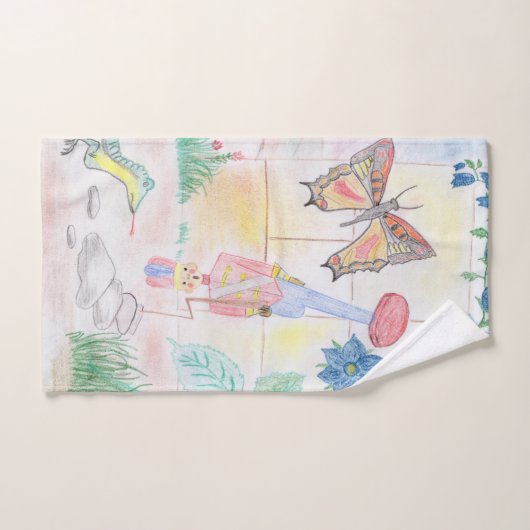 Aangepast Kinder kunstwerk, Nutcracker speelgoed, Bad Handdoek (Handdoek)