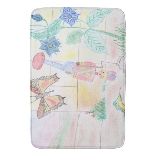 Aangepast Kinder kunstwerk, Nutcracker speelgoed,  Badmat (Voorkant Verticaal)