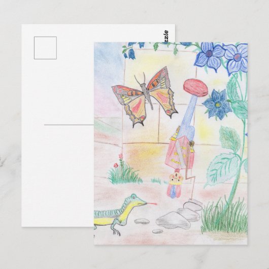 Aangepast Kinder kunstwerk, Nutcracker speelgoed, Briefkaart (Voorkant / Achterkant)