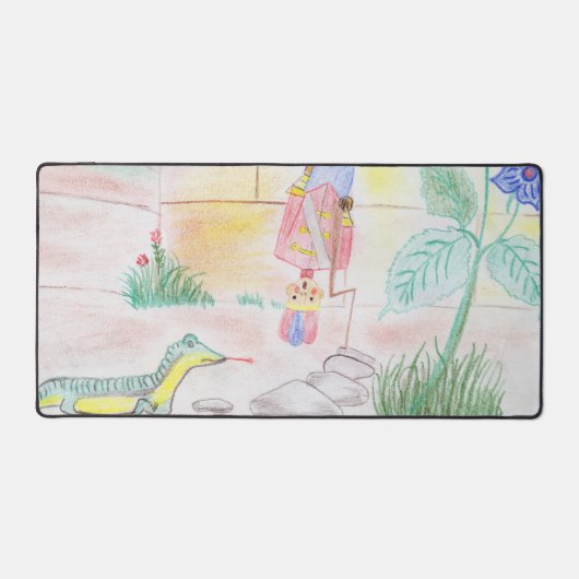 Aangepast Kinder kunstwerk, Nutcracker speelgoed, Bureaumat (Voorkant)