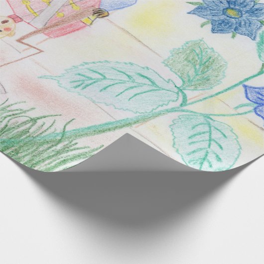 Aangepast Kinder kunstwerk, Nutcracker speelgoed,  Cadeaupapier (Hoek)