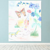 Aangepast Kinder kunstwerk, Nutcracker speelgoed, Canvas Afdruk (Insitu (Houten vloer))