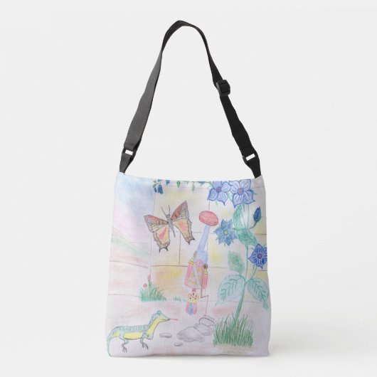 Aangepast Kinder kunstwerk, Nutcracker speelgoed, Crossbody Tas (Achterkant)