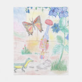 Aangepast Kinder kunstwerk, Nutcracker speelgoed,  Fleece Deken (Voorkant)