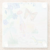 Aangepast Kinder kunstwerk, Nutcracker speelgoed,  Glazen Onderzetter (Achterkant)