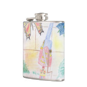 Aangepast Kinder kunstwerk, Nutcracker speelgoed, Heupfles (Links)