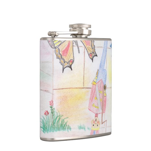 Aangepast Kinder kunstwerk, Nutcracker speelgoed, Heupfles (Rechts)