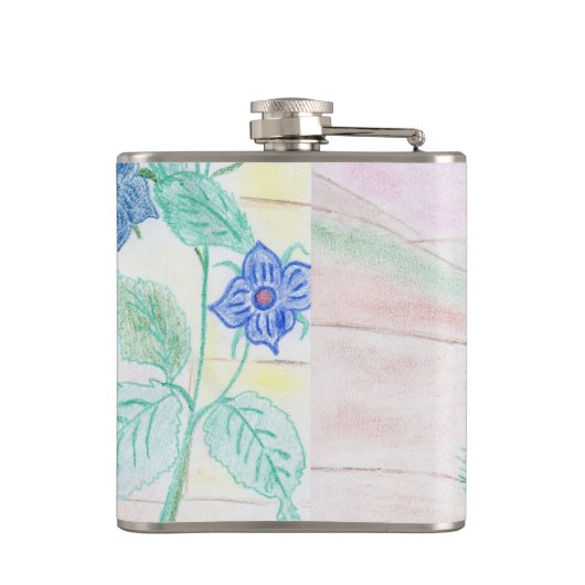 Aangepast Kinder kunstwerk, Nutcracker speelgoed, Heupfles (Achterkant)