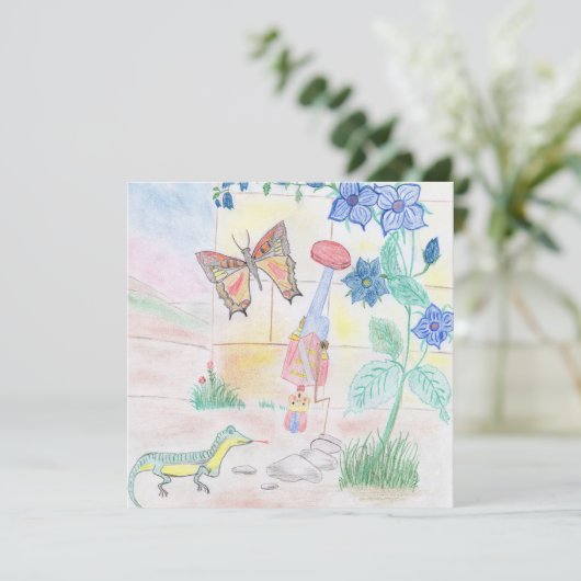 Aangepast Kinder kunstwerk, Nutcracker speelgoed, Kaart (Staand voorkant)