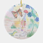 Aangepast Kinder kunstwerk, Nutcracker speelgoed,  Keramisch Ornament (Achterkant)