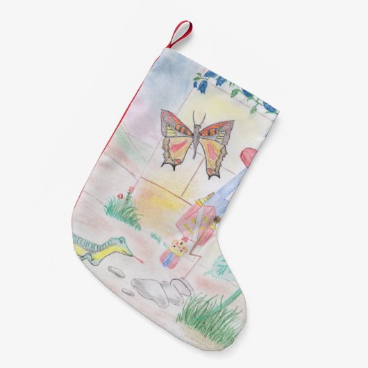 Aangepast Kinder kunstwerk, Nutcracker speelgoed,  Kleine Kerstsok (Voorkant (Hangend))