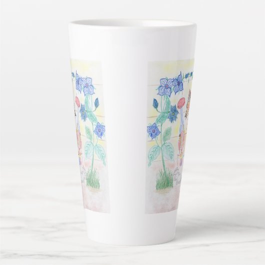 Aangepast Kinder kunstwerk, Nutcracker speelgoed,  Latte Mok (Voorkant)