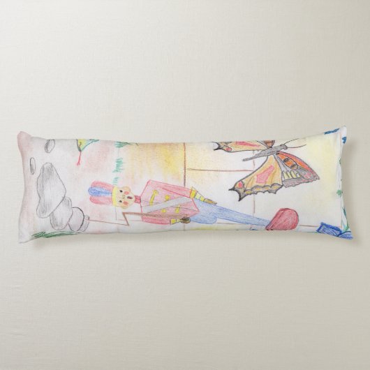 Aangepast Kinder kunstwerk, Nutcracker speelgoed,  Lichaamskussen (Achterkant)