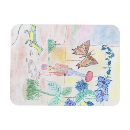 Aangepast Kinder kunstwerk, Nutcracker speelgoed, Magneet (Horizontaal)