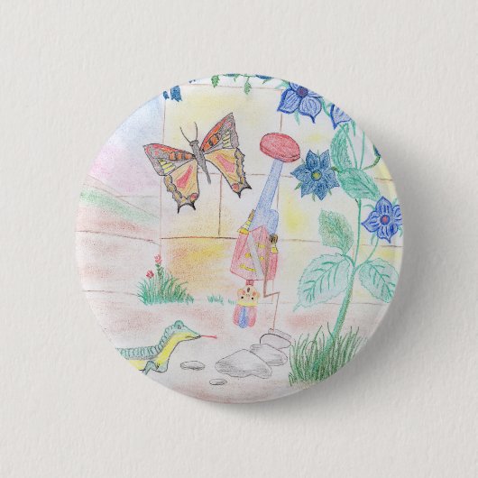 Aangepast Kinder kunstwerk, Nutcracker speelgoed,  Ronde Button 5,7 Cm (Voorkant)