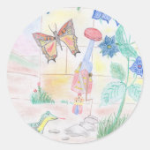 Aangepast Kinder kunstwerk, Nutcracker speelgoed,  Ronde Sticker (Voorkant)