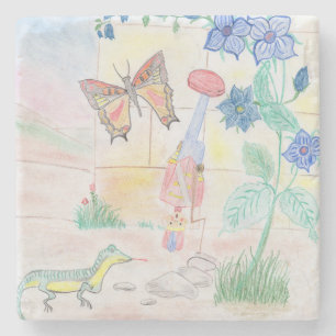 Aangepast Kinder kunstwerk, Nutcracker speelgoed, Stenen Onderzetter
