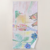 Aangepast Kinder kunstwerk, Nutcracker speelgoed, Strandlaken (Voorkant)