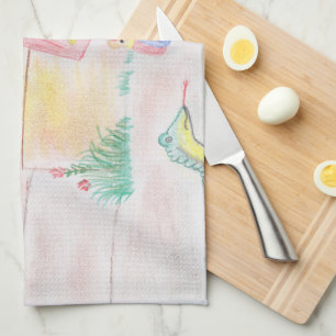 Aangepast Kinder kunstwerk, Nutcracker speelgoed, Theedoek