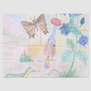 Aangepast Kinder kunstwerk, Nutcracker speelgoed, Tissuepapier