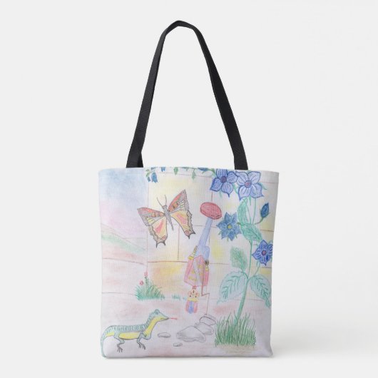 Aangepast Kinder kunstwerk, Nutcracker speelgoed,  Tote Bag (Achterkant)