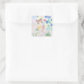 Aangepast Kinder kunstwerk, Nutcracker speelgoed,  Vierkante Sticker (Tas)