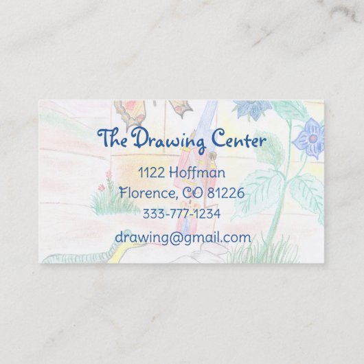 Aangepast Kinder kunstwerk, Nutcracker speelgoed,  Visitekaartje (Achterkant)