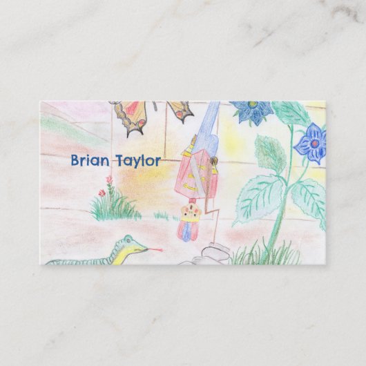 Aangepast Kinder kunstwerk, Nutcracker speelgoed, Visitekaartje (Voorkant)