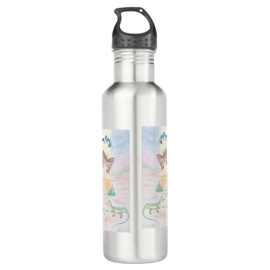 Aangepast Kinder kunstwerk, Nutcracker speelgoed, Waterfles (Achterkant)