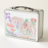 Aangepast Kinder kunstwerk, twee leuke muis, bloem (Achterkant)