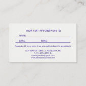 Aangepast Kinder kunstwerk, twee leuke muis, bloem Afsprakenkaartje (Achterkant)