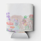 Aangepast Kinder kunstwerk, twee leuke muis, bloem Blikjeskoeler (Achterkant)