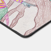 Aangepast Kinder kunstwerk, twee leuke muis, bloem Bureaumat (Hoek)