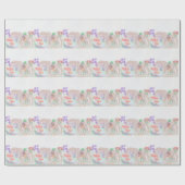 Aangepast Kinder kunstwerk, twee leuke muis, bloem Cadeaupapier (Vlak)