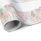 Aangepast Kinder kunstwerk, twee leuke muis, bloem Cadeaupapier (Rol Hoek)