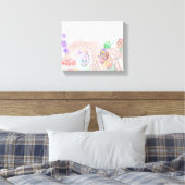 Aangepast Kinder kunstwerk, twee leuke muis, bloem Canvas Afdruk (Insitu (Slaapkamer))