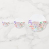 Aangepast Kinder kunstwerk, twee leuke muis, bloem Confetti (Voorkanten)