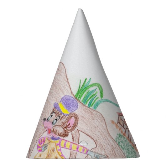 Aangepast Kinder kunstwerk, twee leuke muis, bloem Feesthoedjes (Rechts)