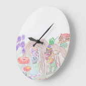 Aangepast Kinder kunstwerk, twee leuke muis, bloem Grote Klok (Hoek)