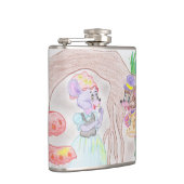 Aangepast Kinder kunstwerk, twee leuke muis, bloem Heupfles (Rechts)